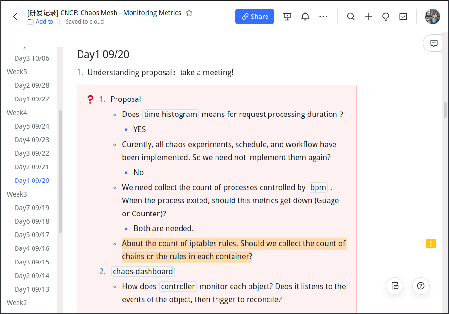 Online R&amp;D document